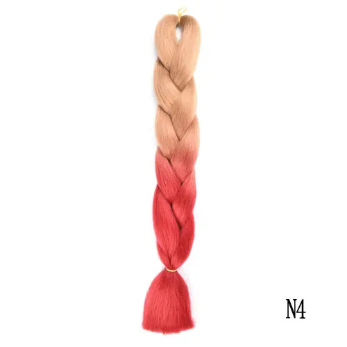 Beyond beauty Омбре плетение волос наращивание 24 дюйма 100 г синтетические крючком Джамбо косички Прически серый бордовый - Цвет: N4