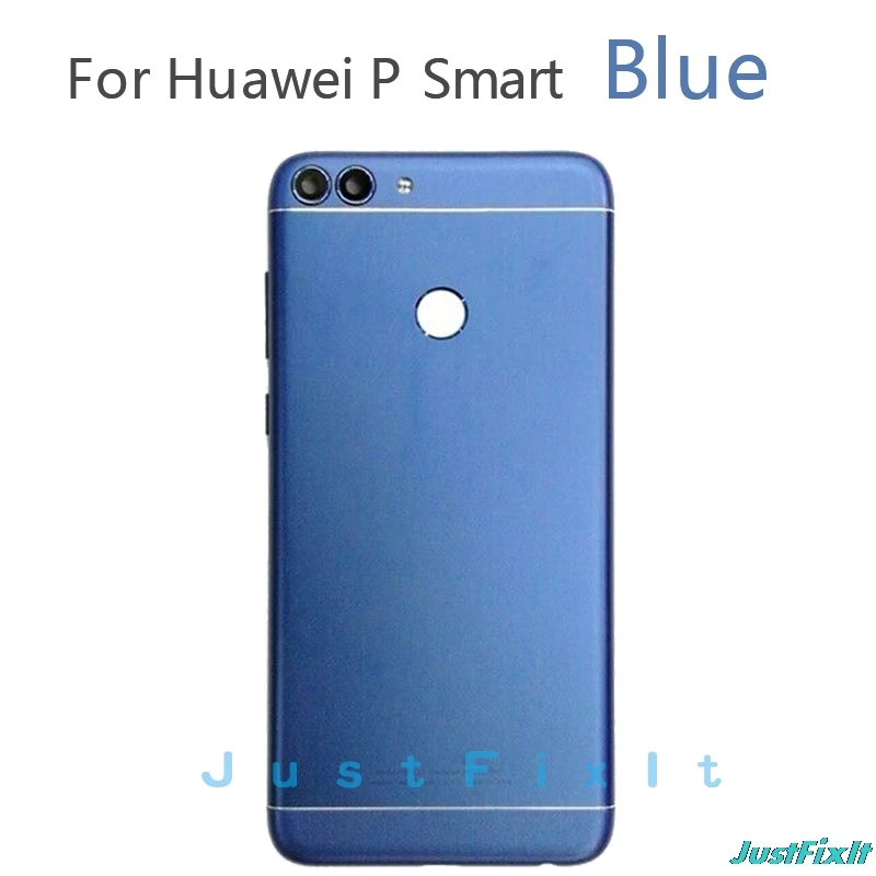 Для huawei P Smart Задняя крышка батареи задняя дверь корпус чехол для huawei Enjoy 7S P Smart крышка батареи с объективом камеры - Цвет: Синий