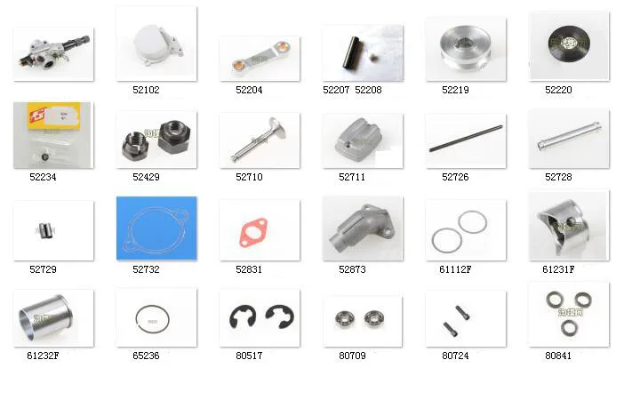 

ASP four-stroke engine FS61AR spare parts - piston ring cylinder bore plug screw Exhaust door carburetor assembly