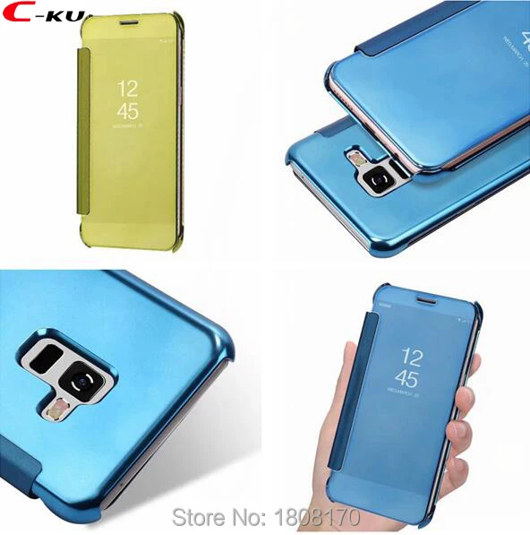 Кожаный чехол C-Ku Bling Mirror металлический флип-кейс для Samsung Galaxy (A8 A5 A7) 2018 A8 Plus