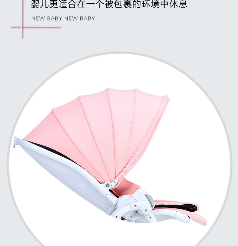 Aulon Austrian Yunlong Baby Cart, Portable Umbrella Car Four Wheeled Shock Absorbers Folding Child Sitting Carriage