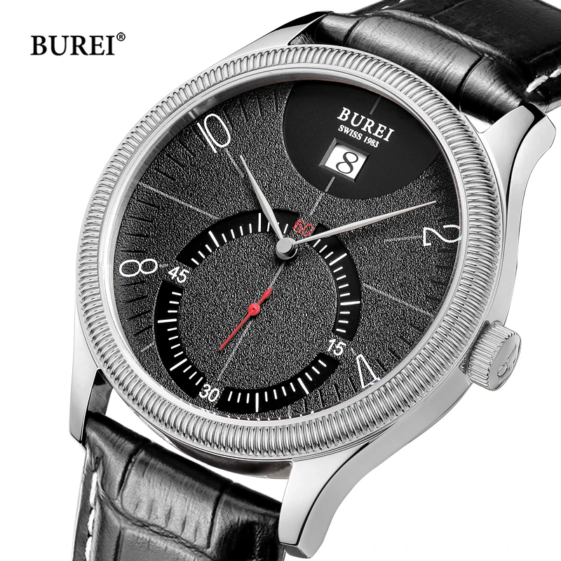 Reloj Hombre BUREI брендовые деловые часы для мужчин Роскошные водонепроницаемые Модные