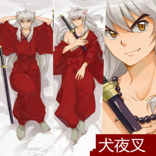 Inuyasha мужской Dakimakura обниматься постельные принадлежности для тела подушку Чехол 59"