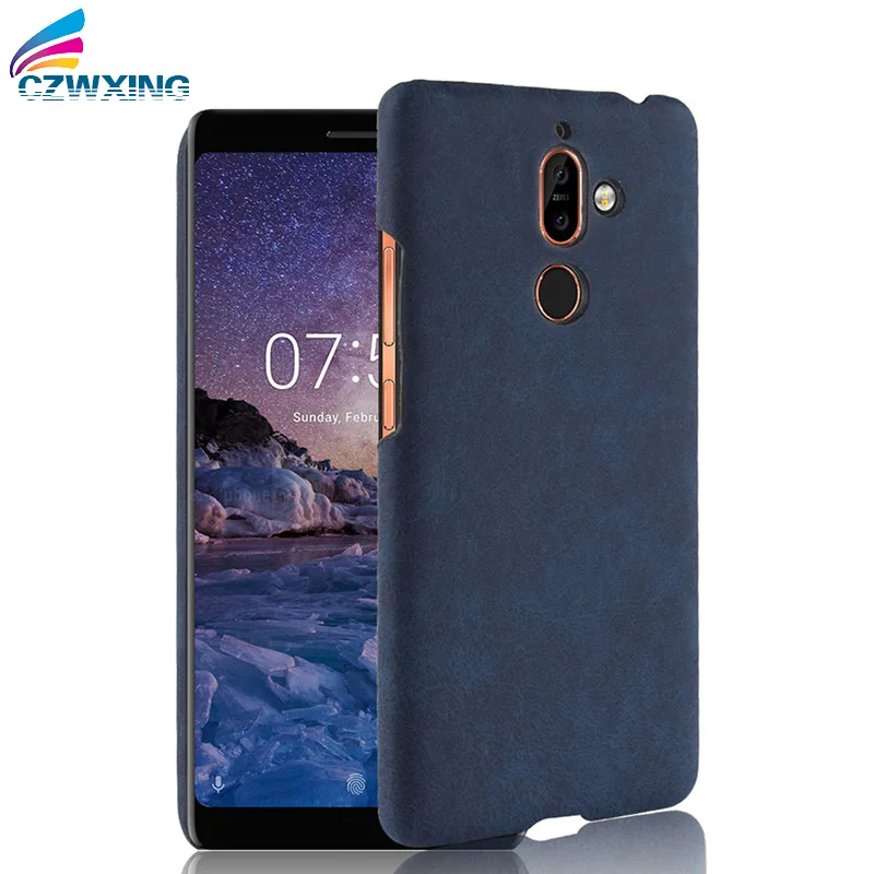 Для Nokia 7 Plus чехол из искусственной кожи жесткий пластиковый для телефона Nokia7 TA-1046