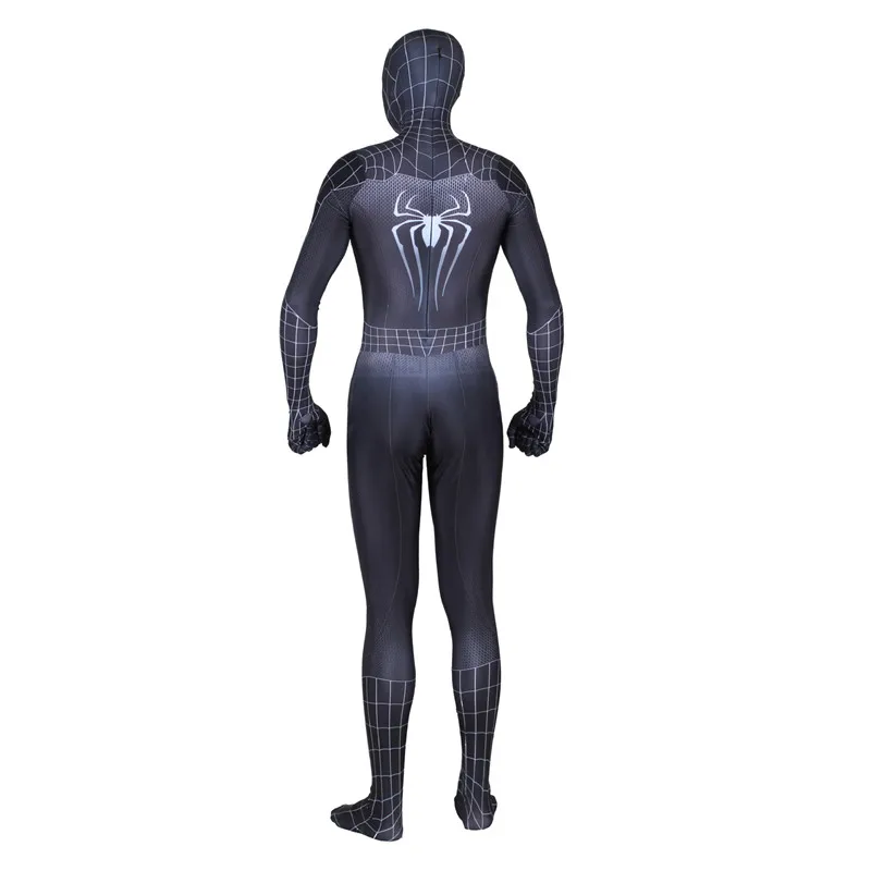 Черный костюм Человека-паука из фильма, маска, костюм супергероя, костюм паука, карнавальный костюм супергероя, человека-паука, костюм на Хэллоуин для мужчин, детей, взрослых мальчиков