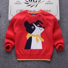 AD Dog/вязаный свитер для мальчиков и девочек, хлопковый пуловер для девочек на весну-осень-зиму, верхняя одежда, детская одежда
