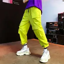 Новые мужские модные стерео карман комбинезоны свободные личности шаровары Штаны ноги high street повседневные штаны сцены хип-хоп костюмы