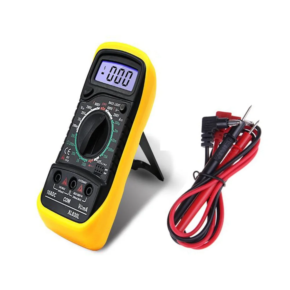 

Portable Digital Multimeter Backlight Multi Mete AC/DC Ammeter Voltmeter Ohm Tester Meter XL830L Handheld LCD Multimetro