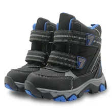 Зимняя детская обувь зимние ботинки для мальчика и девочки теплая обувь Нескользящая Водонепроницаемая русская детская спортивная обувь 961