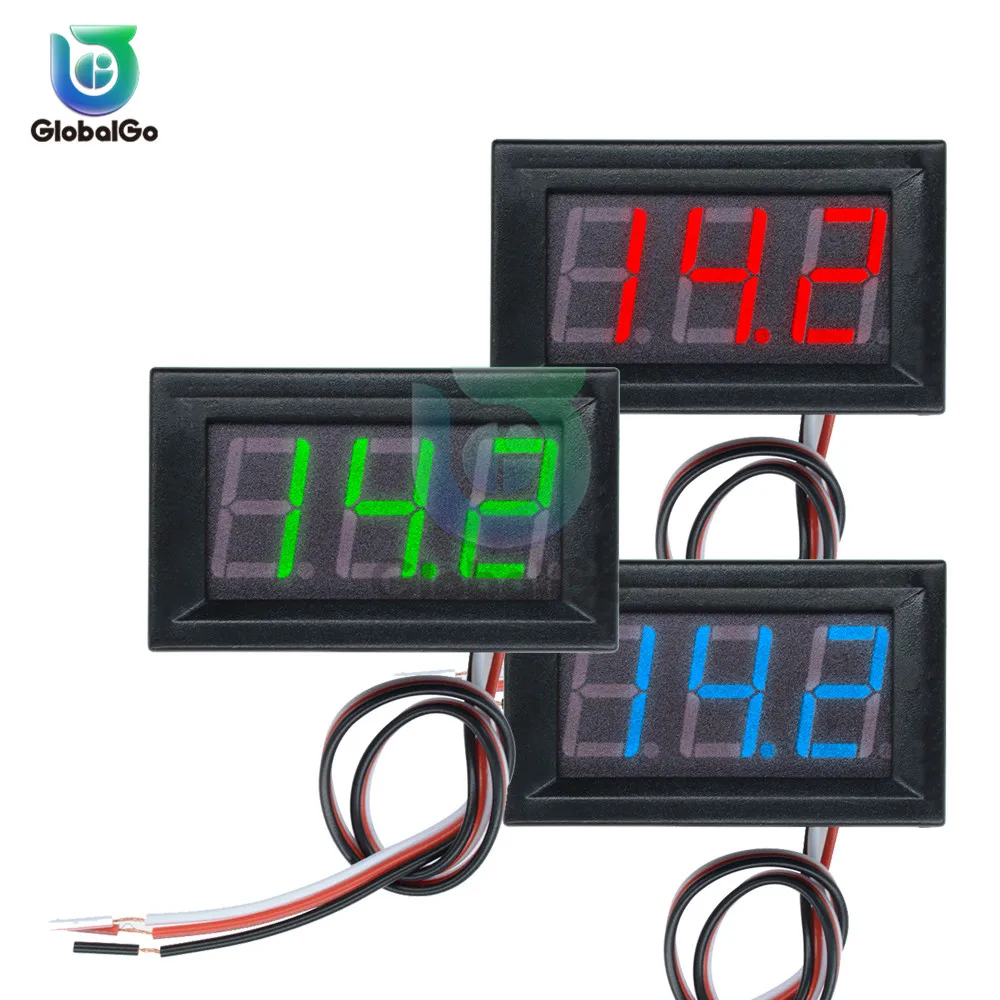 0 56 дюймов Мини Прямой ток Цифровой вольтметр 2 провода 3 DC4.5V до 30V 0.56 &quot Индикатор
