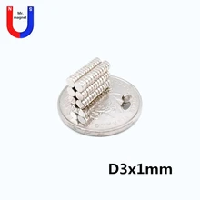1000 pcs 3x1 ímã Mini pequeno N38 3*1 poderosos ímãs permanentes de NdFeB do ímã de neodímio super forte 3x1mm