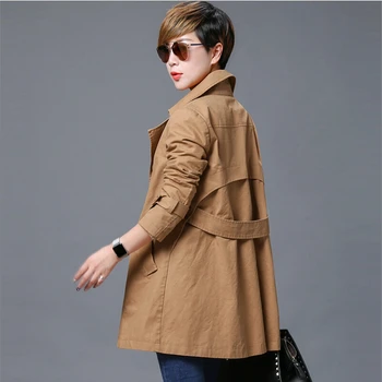 

2019 Hitz windbreaker jacket Korean fashion casual loose long coat female coat Spring Tide