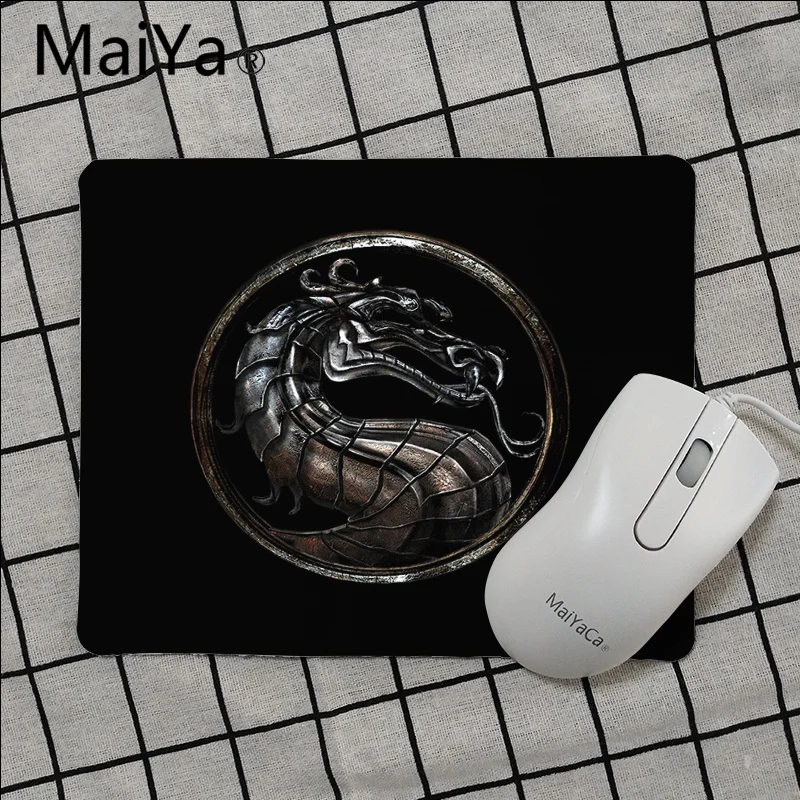 No Lock Edge18x22cm Maiya высокое качество Mortal Kombat логотип дракон коврик для мыши геймер игровые коврики Гладкий коврик для письма настольные компьютеры мат игровой коврик для мыши - Цвет: No Lock Edge18x22cm