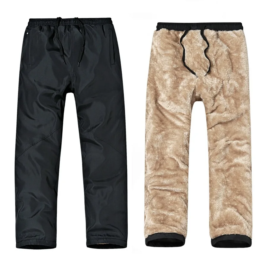 Winter pants Fleece thick men joggers keep warm in cold weather and ...