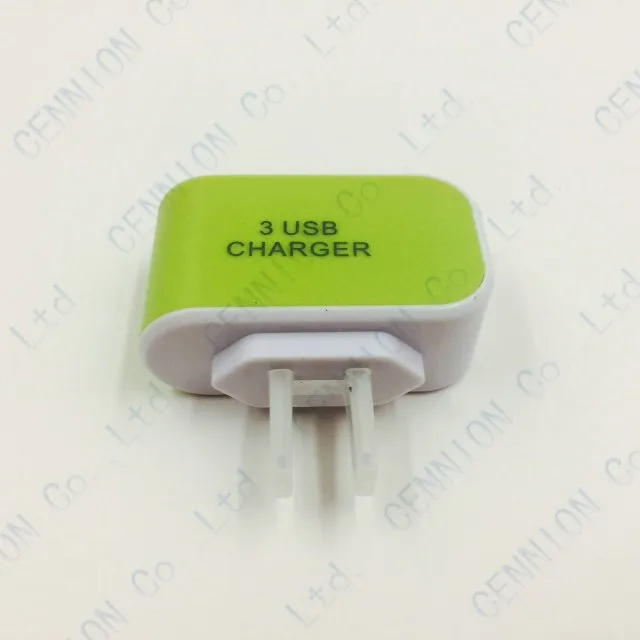 Крюк лицо 3 USB настенное зарядное устройство металлический адаптер питания переменного тока 5 В 3.1A США 2 порта разъем для iphone samsung телефон 200 шт./партия