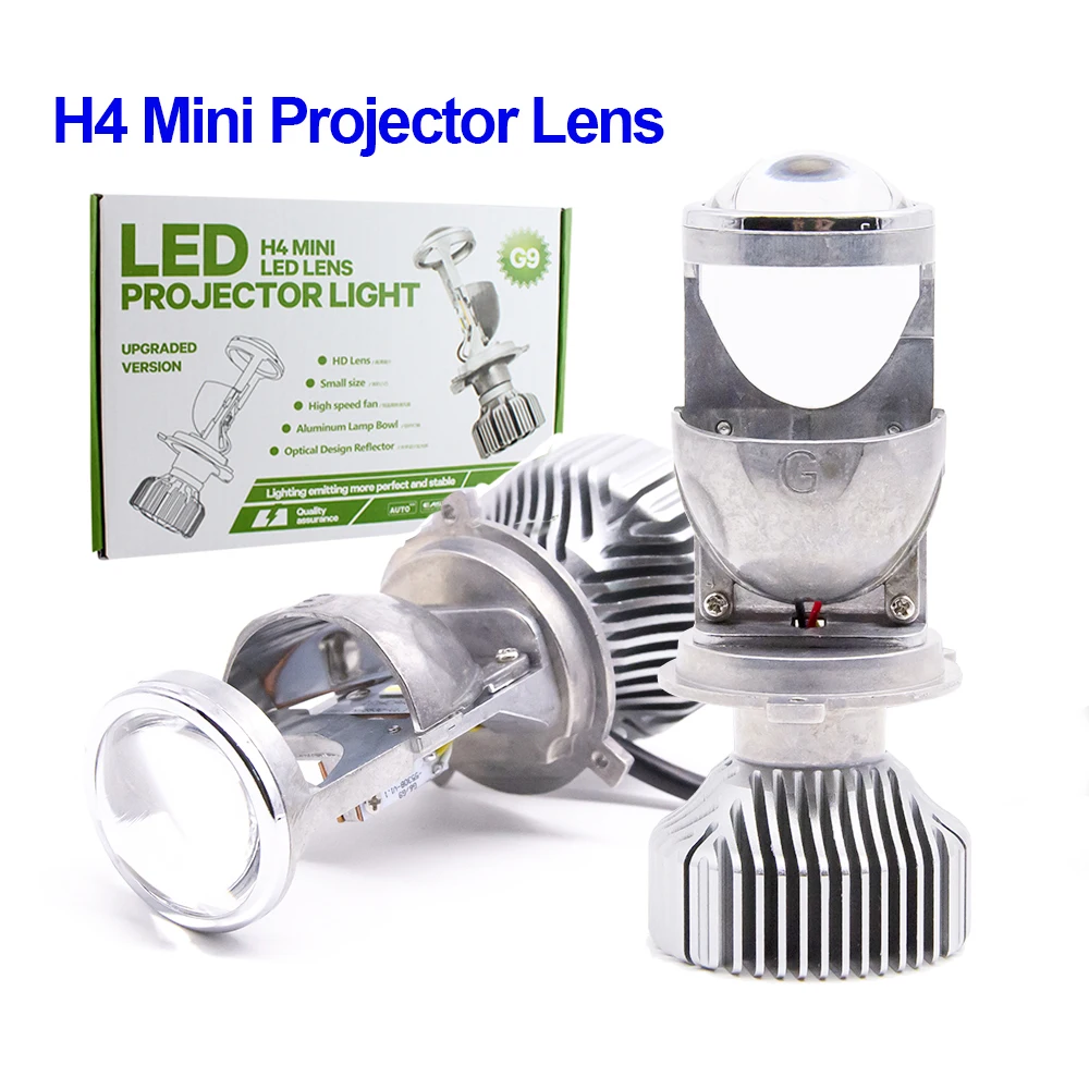 

2pcs 1.5 inch H4 LED Mini Projector Lens For Automobile Motorcycle High Low Beam LED Conversion Kit Lamp Headlight 12V/24V 5500K