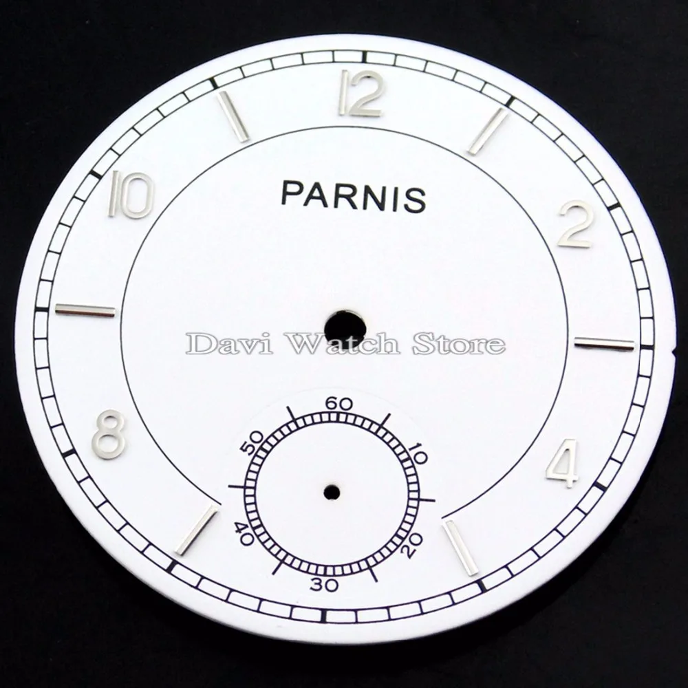 

Parnis 38.9mm White dial fit eta 6498 Sea-gull st36 movement mens watch watch faces
