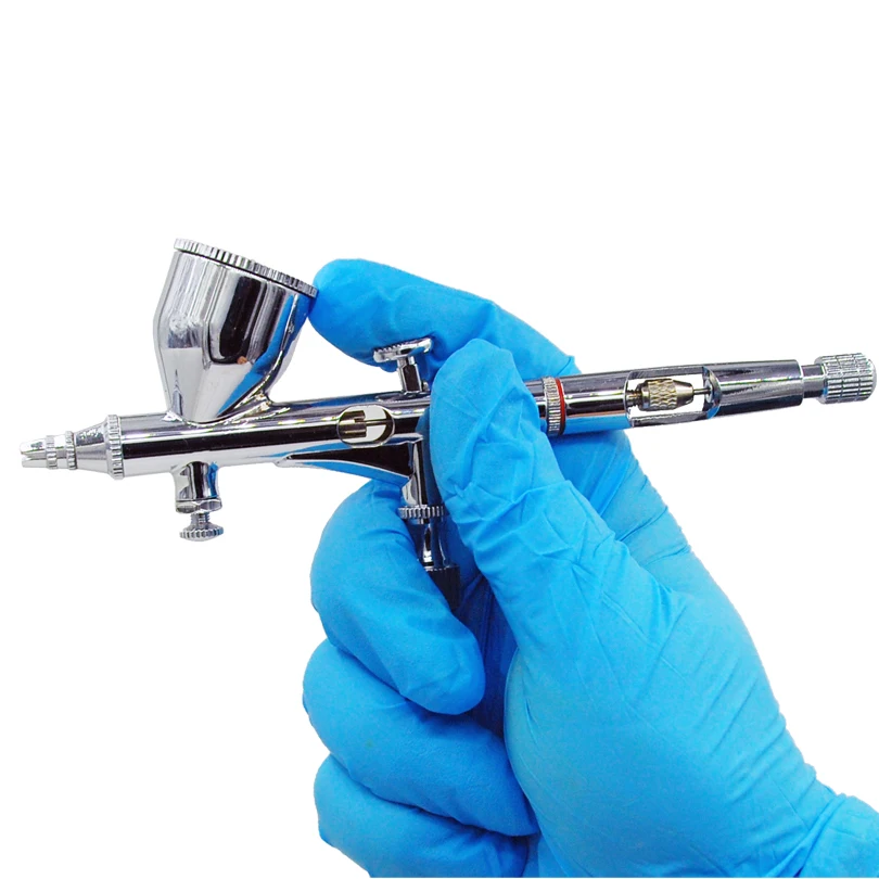 

High Precision Dual-Action Gravity Feed Airbrush, 0.2 mm Tip, 1/3 oz Funnel Cup, Air Control