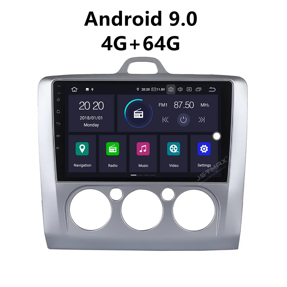 JSTMAX 9 'ɺndroid 0 4G + 64G ISP экран автомобильный DVD Радио Стерео GPS плеер для Ford Focus 2 II