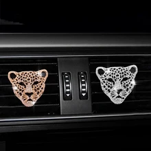Pieniądze Leopard z diamentami samochód wylot klimatyzacji perfumy odświeżacz do samochodu akcesoria do wnętrza samochodu zapach samochodowy