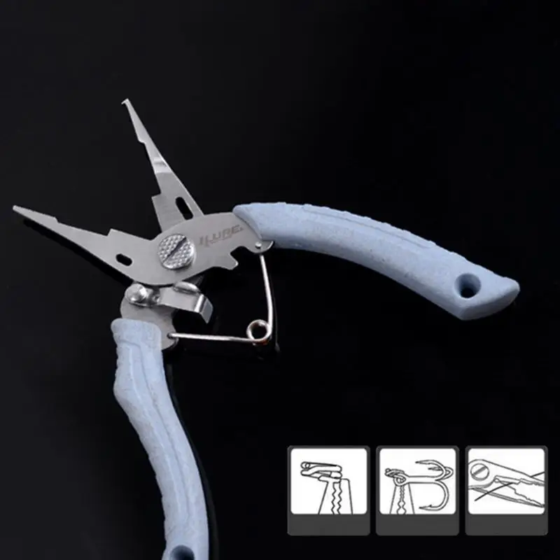 

Portable Stainless Steel Micro-material Road Sub-plier Pick Hook Clamp Control Fish Pliers Fishing Shears Accessories
