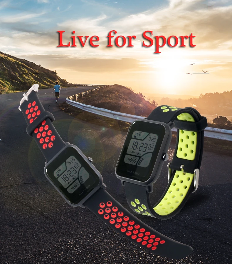 SIKAI Soft Silicone Sport Band Strap For Nike Watch Series Strap Bracelet For iWatch NiKe Sport Band 20mm