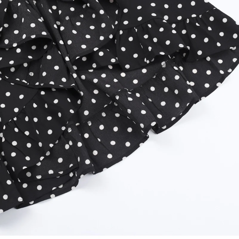 BONGOR LUSS Sexy Deep V-Neck Ruffles Dot Women Maxi Dress Summer Wrap Dress Asymmetrical Casual Dresses With Sashes Bow Tie (8)