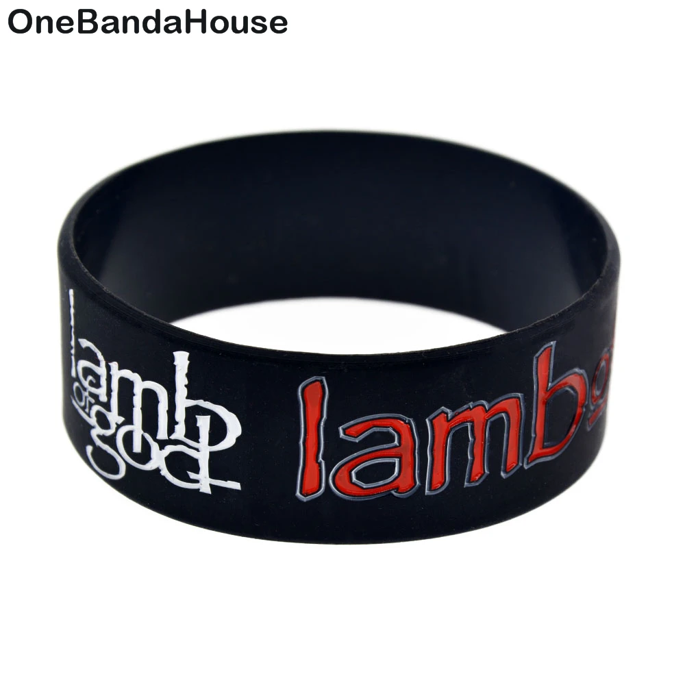 

1PC 1 Inch Wide Lamb of god Silicone Wristband
