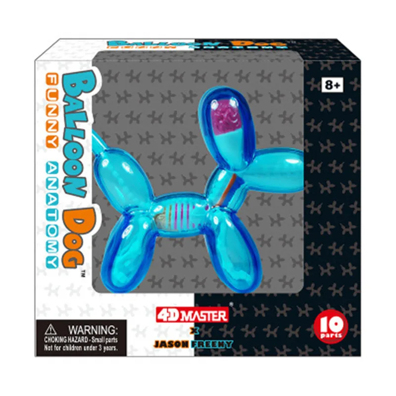 

OriginalFake 4D Master Jason Freeny Assembly Mini Transparent Blue Balloon Dog Skeleton Dissection Action Figure Toy X1635