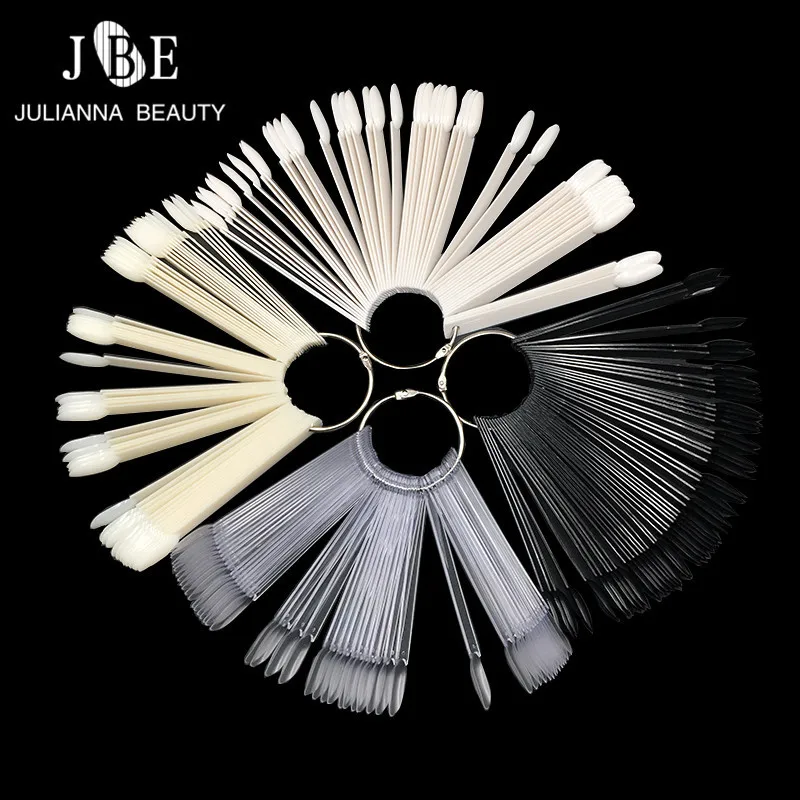 50Pcsset Round False Nail Fan Style Practice Display Nature Black Transparent White Stick Color Pops Acrylic Tip For Gel Tool huismerk kopen in de aanbieding 50Pcsset Round False Nail Fan Style Practice Display Nature Black Transparent White Stick Color Pops Acrylic Tip For Gel Tool huismerk kopen in de aanbieding