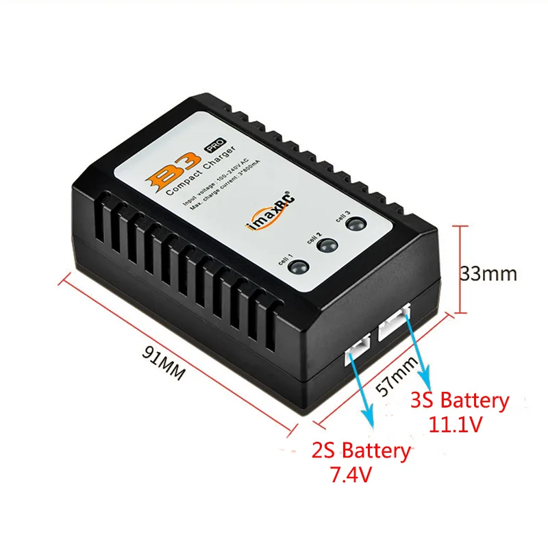 Радиоуправляемый iMax B3 Pro 10 Вт Компактный Баланс Зарядное устройство для 2S 3S 7,4 В 11,1 В литиевая батарея LiPo 2s 3s RC батарея мини высокое качество зарядное устройство