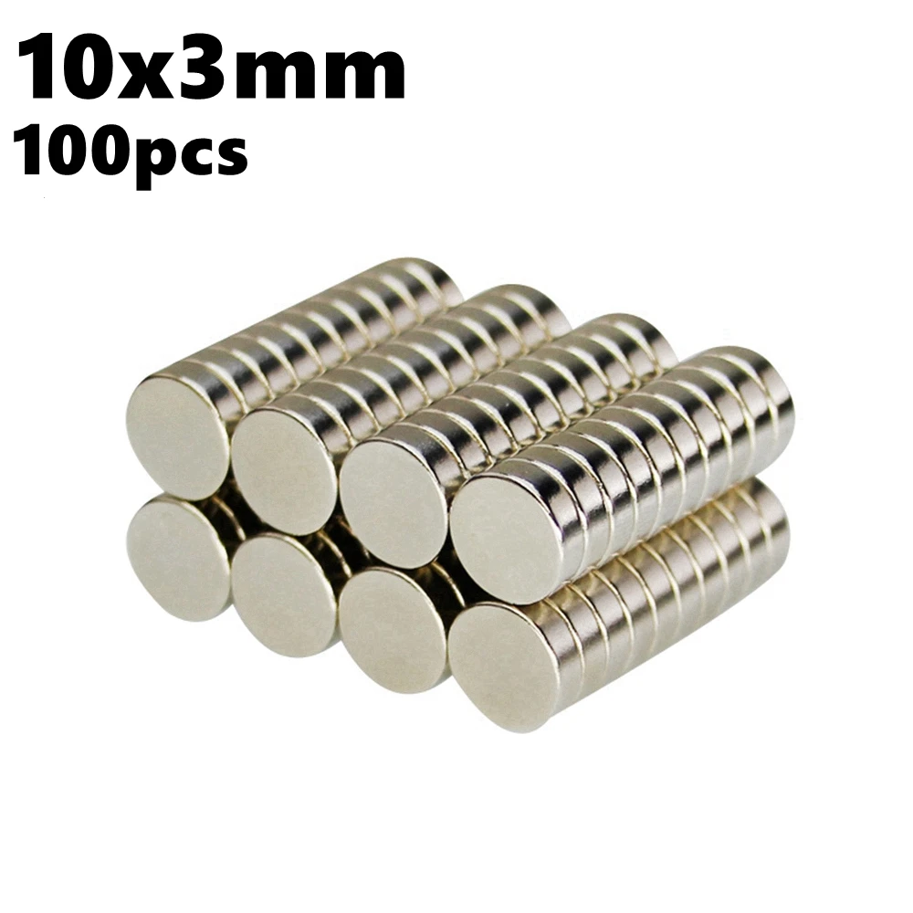 

Sheet Magnets Super Powerful Magnetic Small Sheets Disc 10mm x 3mm 100pcs 10*3 N35 Rare Earth Iman Neodymium Magnet NdFeb