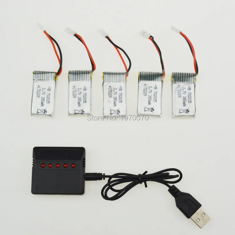 5PCS High Quality Li Po Batteries RC Drone Quadcopter JJRC H31 3 7V 380Mah Battery MJX