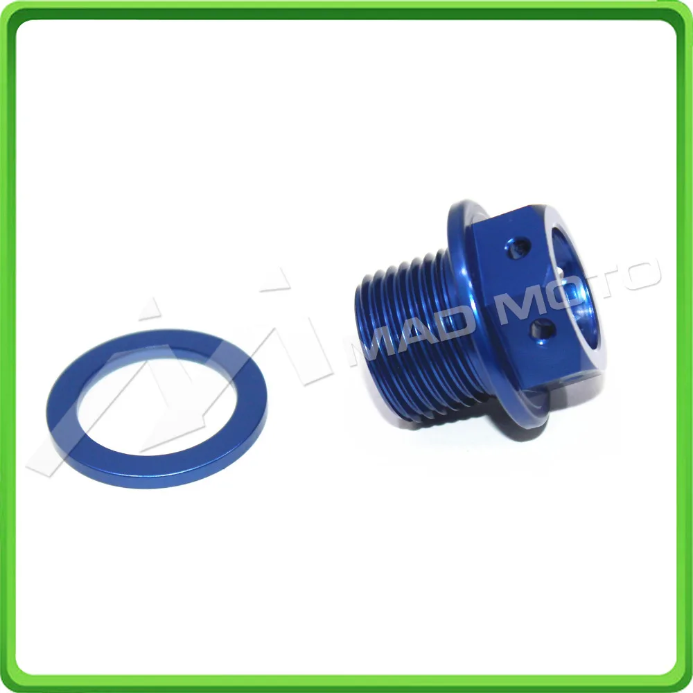 Magnetic Oil Drain Sump Plug M14 x 1.25mm Oil Drain Bolt M14 1.25mm For Suzuki GSX1400 2001-2007 GSX1100F-Katana 1987-1996 BLUE (2)