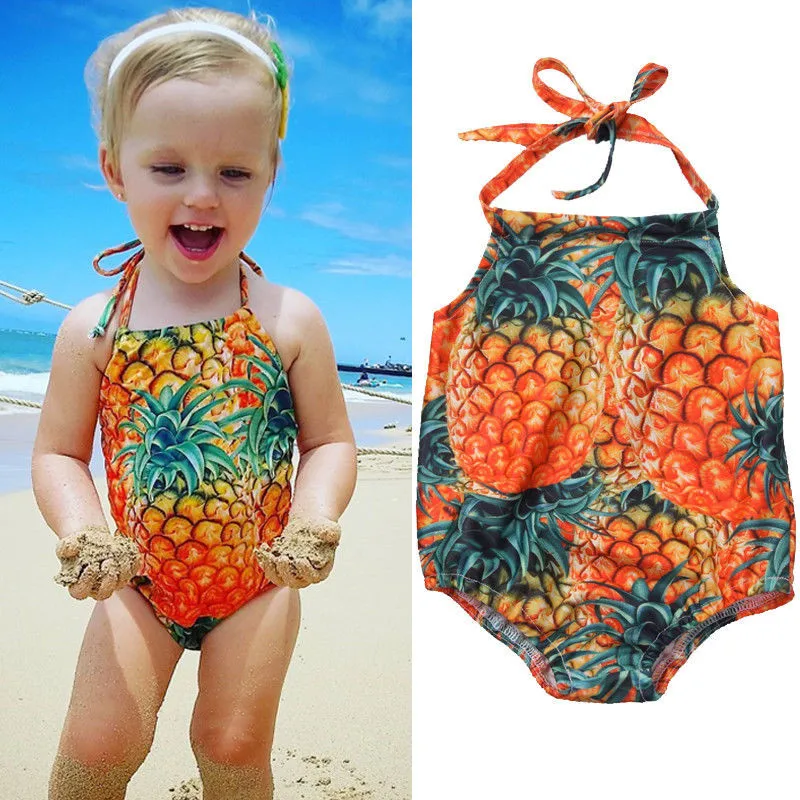 Baby Girls Swimsuits New One Piece bikinis Summer Kids bandage