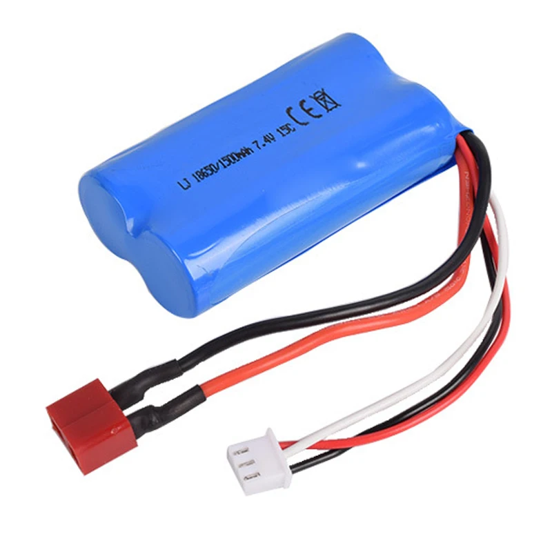 7,4 v 1500mah 15C 18650 литий-ионная батарея T вилка с USB зарядным устройством для RC WL12428 12423 игрушечный аккумулятор автомобиль Лодка вертолет Дрон