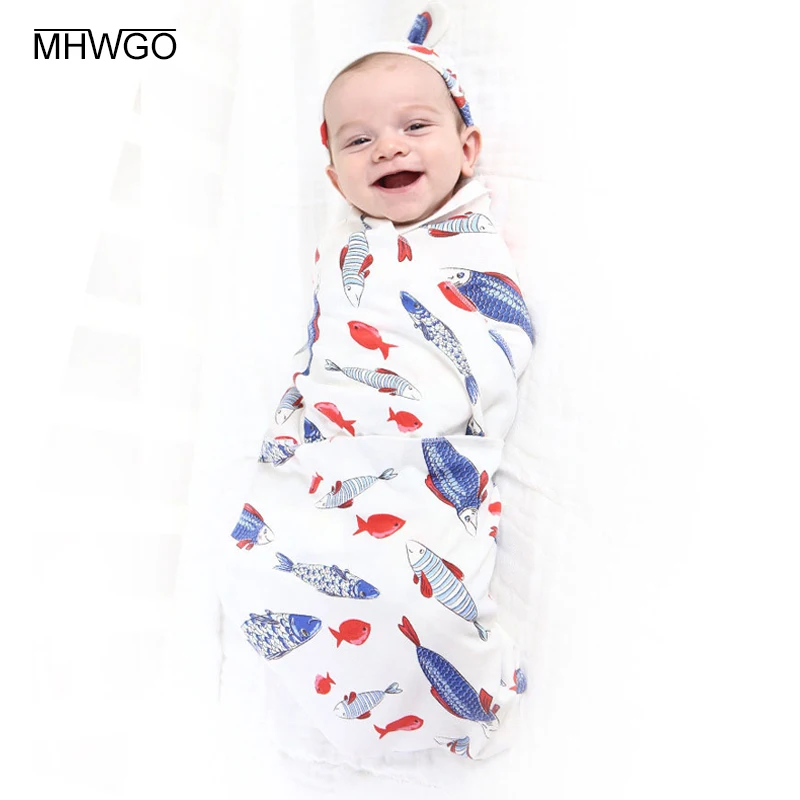 

MHWGO Baby Blankets Newborn Baby Blanket Swaddle 100% Cotton Infant Boy Girl Swaddle Sleeping Wrap Blanket 90X90cm Muslin Diaper