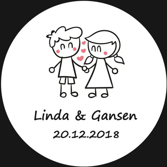 100pcs custom sticker and