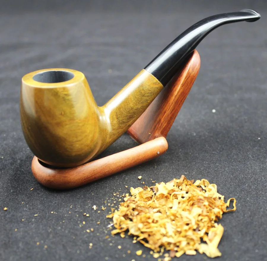 Durable Handmade Yellow Wood Sandalwood Smoking Pipe Weed Tobacco