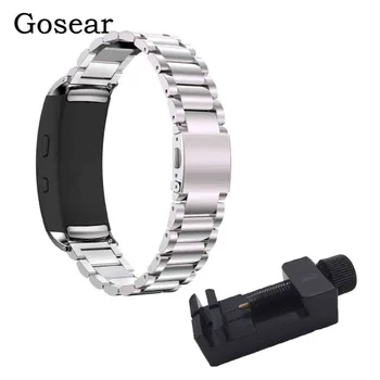 

Gosear Stainless Steel Replacement Wristband Watchband Watch Strap Band Bracelet for Samsung Gear Fit 2 Fit2 Watch Accessory
