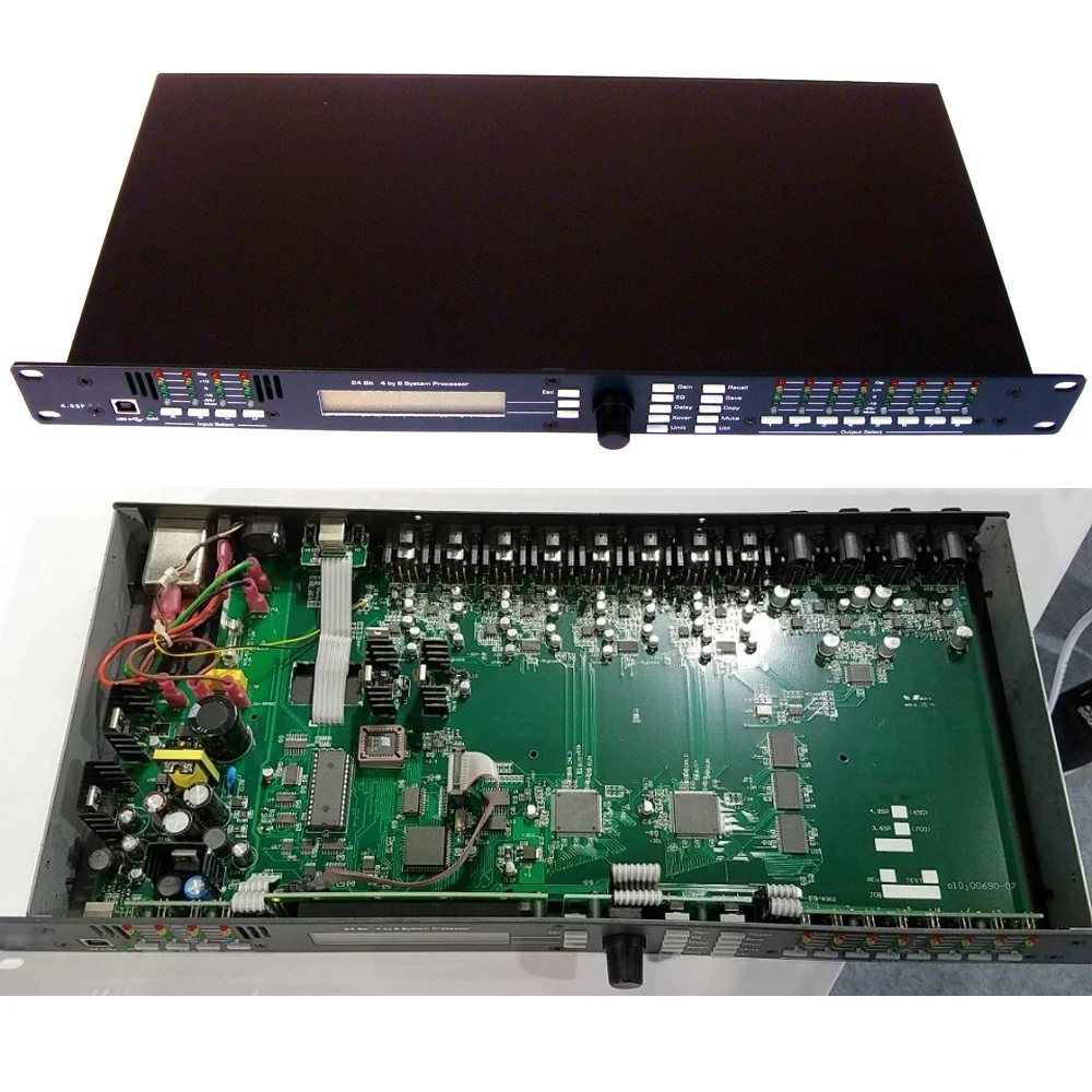 

Free shipping 4.8SP 4x8 Speaker Processor DSP Loudspeaker System Processor with USB Pro digital audio processor In amplifier