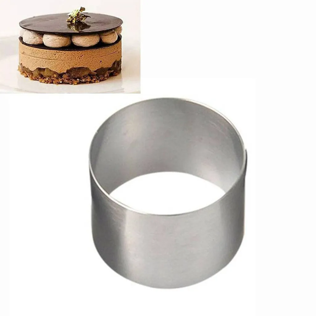 Mini Round Mousse Cake Food Grade Stainless Steel Pastry Ring For