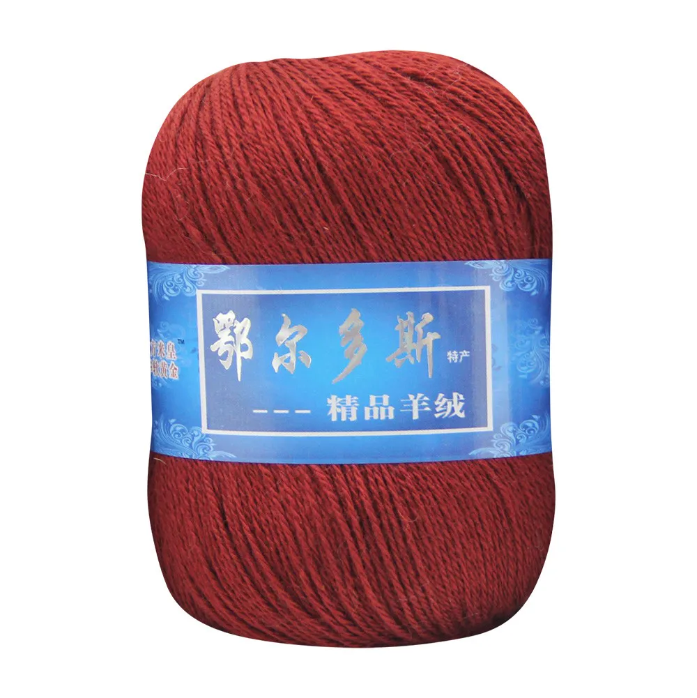 1 шт., мягкая кашемировая пряжа, ручная вязка, Монгольская шерстяная нить для самостоятельного плетения, Gomitolo Cotone Per Uncinetto, пряжа для ручного вязания - Цвет: E