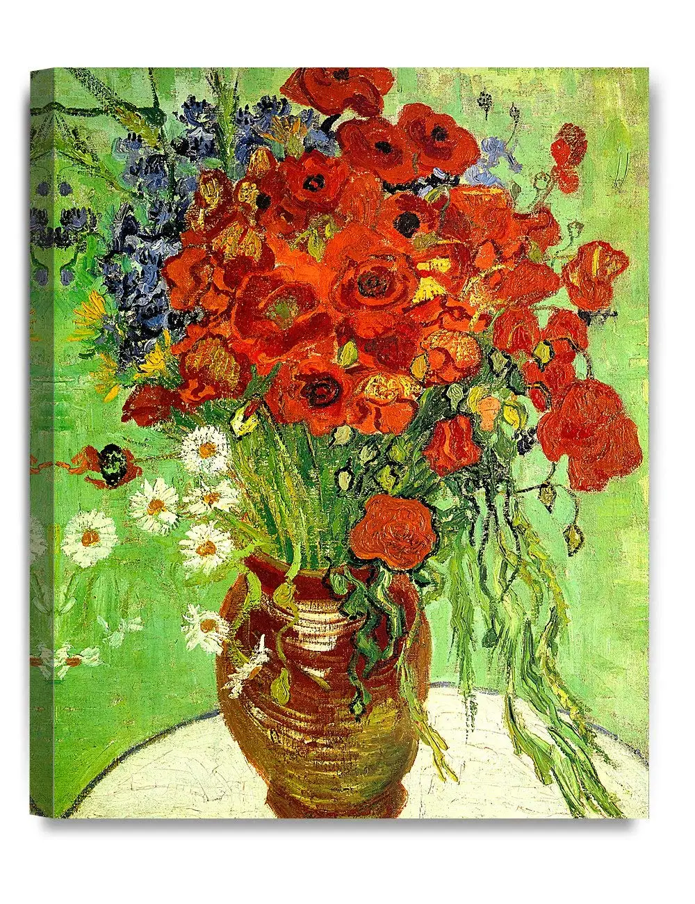Red Poppies and Daisies, Vincent Van Gogh Art Reproduction. Giclee