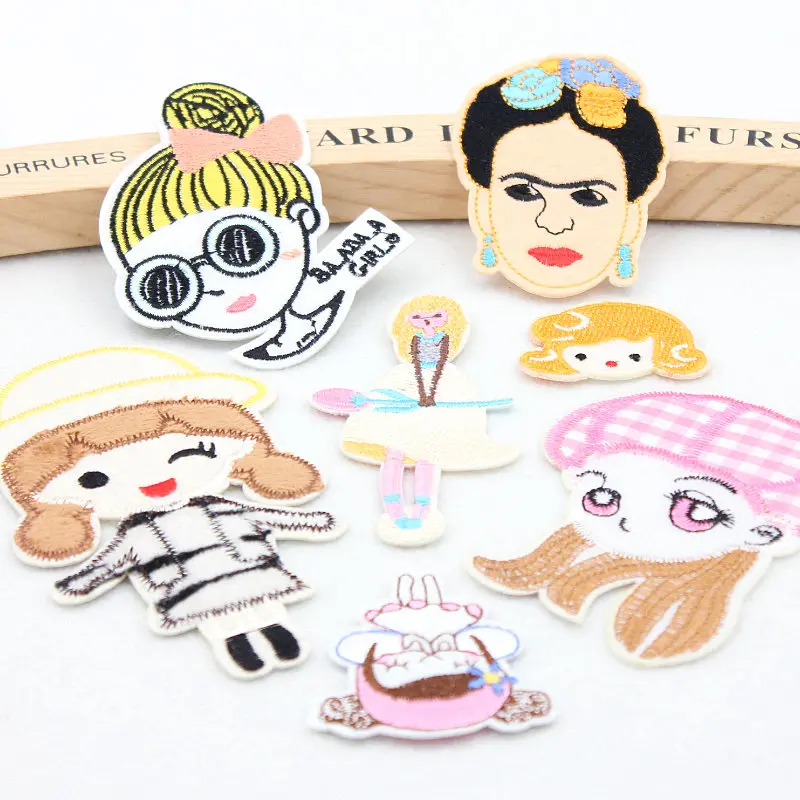

woman Many optional patches badge for clothing iron embroidered patch applique iron on patch DIY sewing accessories for clothes
