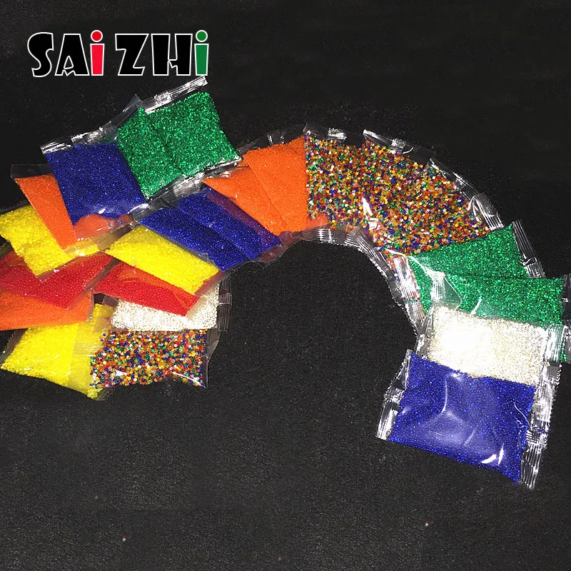 

Saizhi 10000 pcs Grow Water Beads Colored Bullets Soft Crystal Water Paintball Gun Bullet Bottle Fill Water Gun Toys Bomb SZ0424