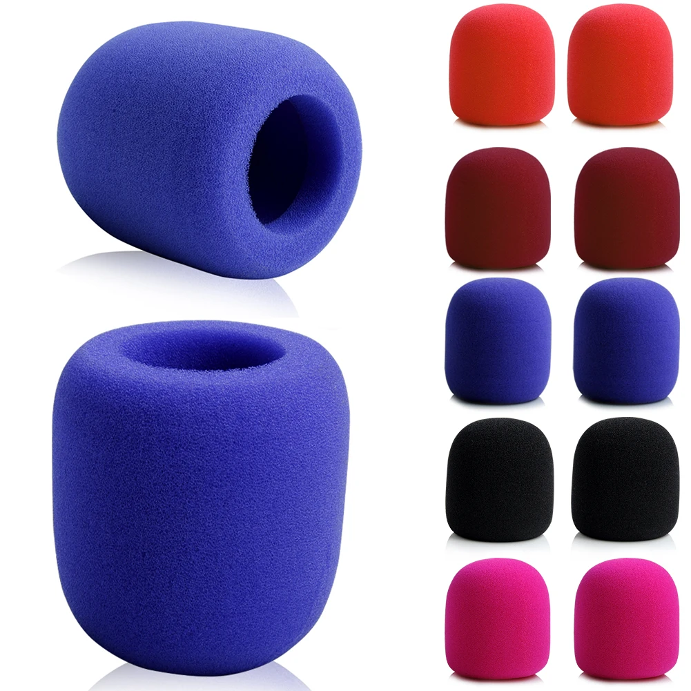 10Pcs Multi color Handheld Stage Ball shape Microphone Windscreen Foam
