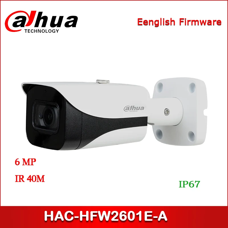 Dahua HAC-HFW2601E-A 6MP WDR HDCVI IR пулевидная камера видеонаблюдения ссtv камера Аудио в интерфейсе, встроенный микрофон