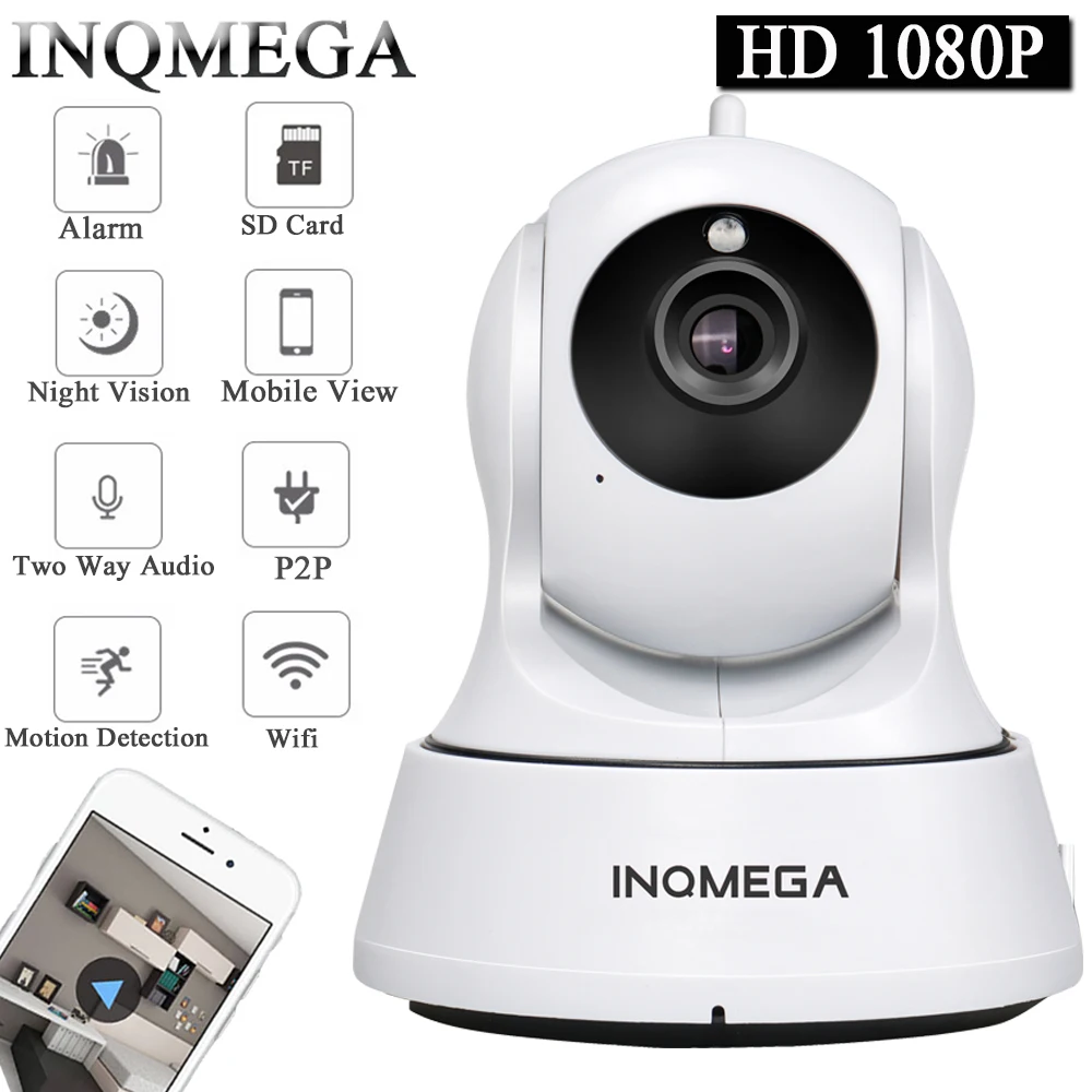 INQMEGA, 720 P, облачная ip-камера для хранения, Wi-Fi, камера для домашнего видеонаблюдения, CCTV, сетевая камера, ночное видение, панорамирование, наклон, детский монитор