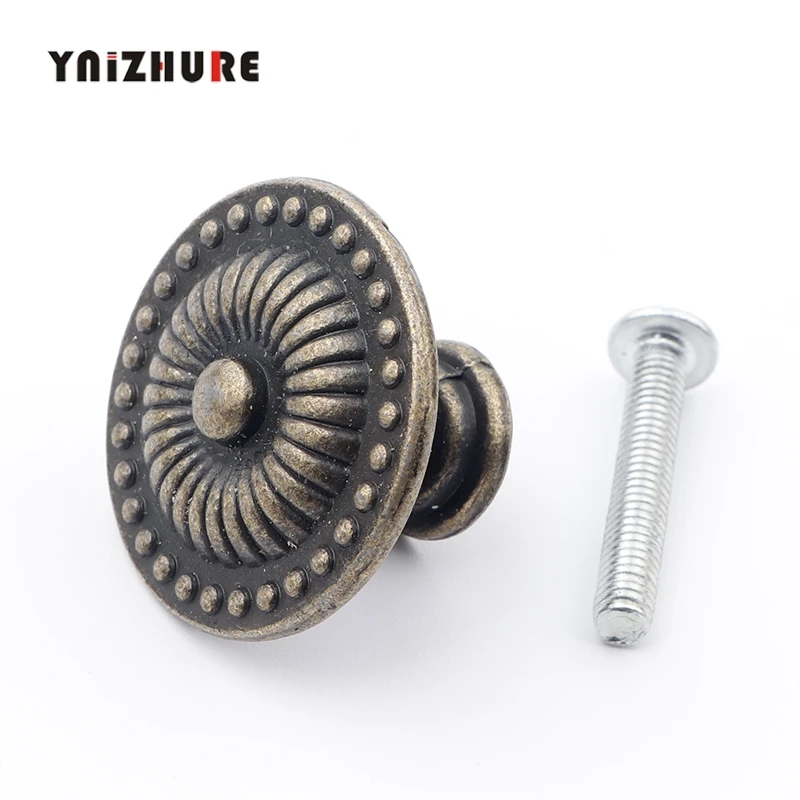 

30mm Retro Bronze Kitchen Cabinet Knobs Cupboard Door Zinc Alloy Handles Vintage Wardrobe Furniture Handle Drawer Pulls